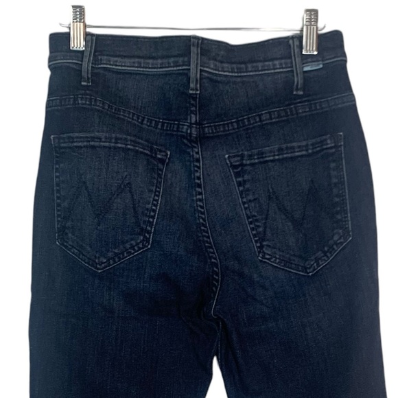 MOTHER Hustler Ankle Crop Stretch Denim Here Kitty Kitty Glitter Racer Excellent - Picture 10 of 15